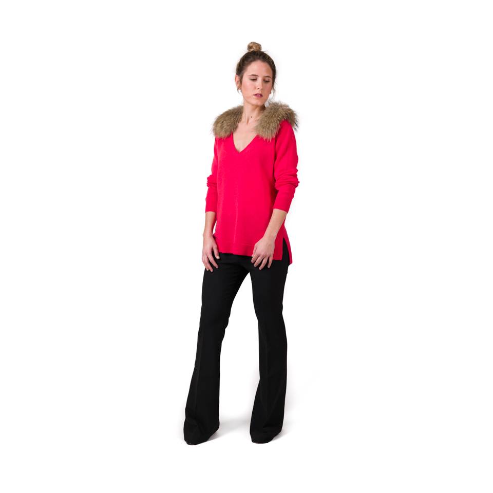 jersey pico merino coral cuello desmontable