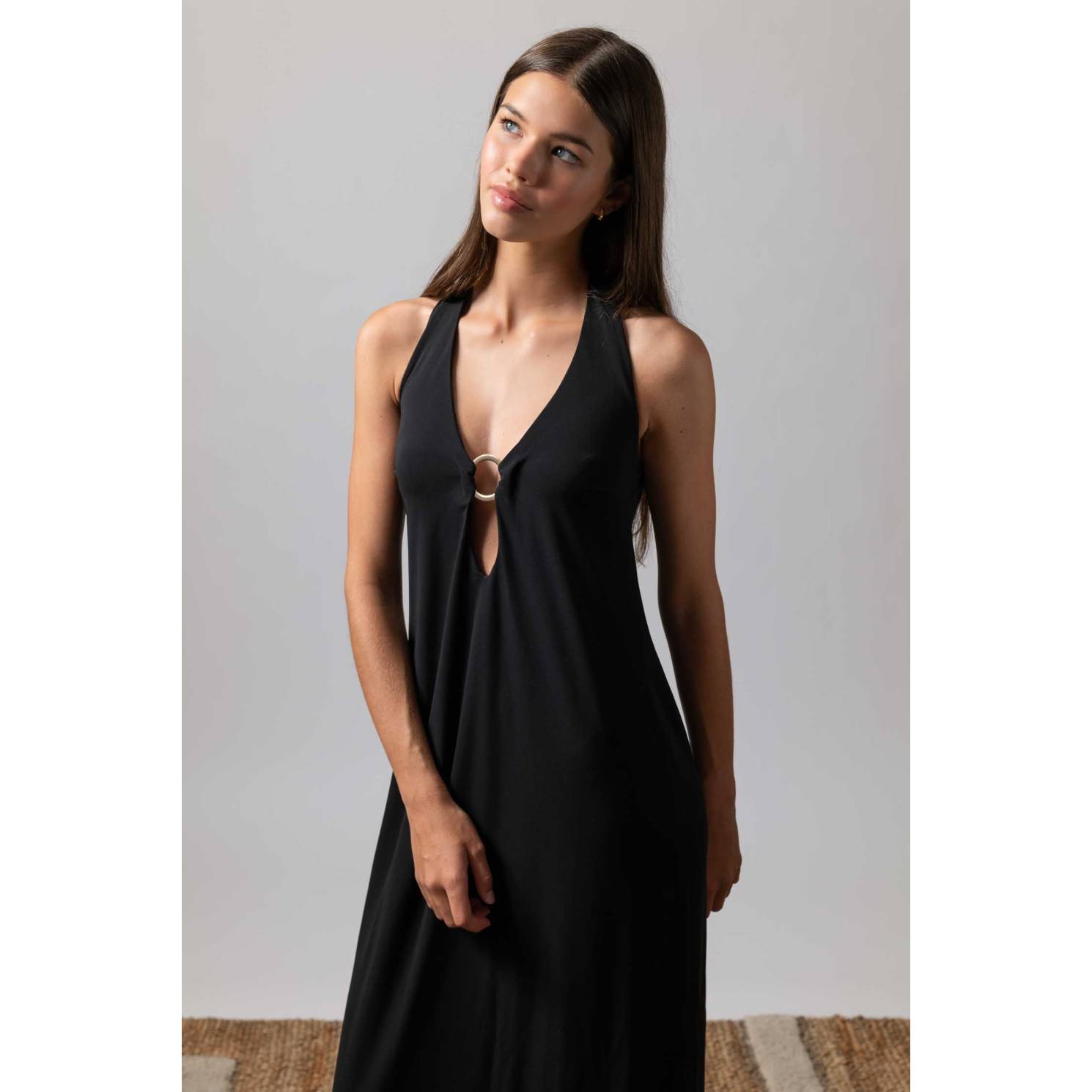 vestido fiore negro