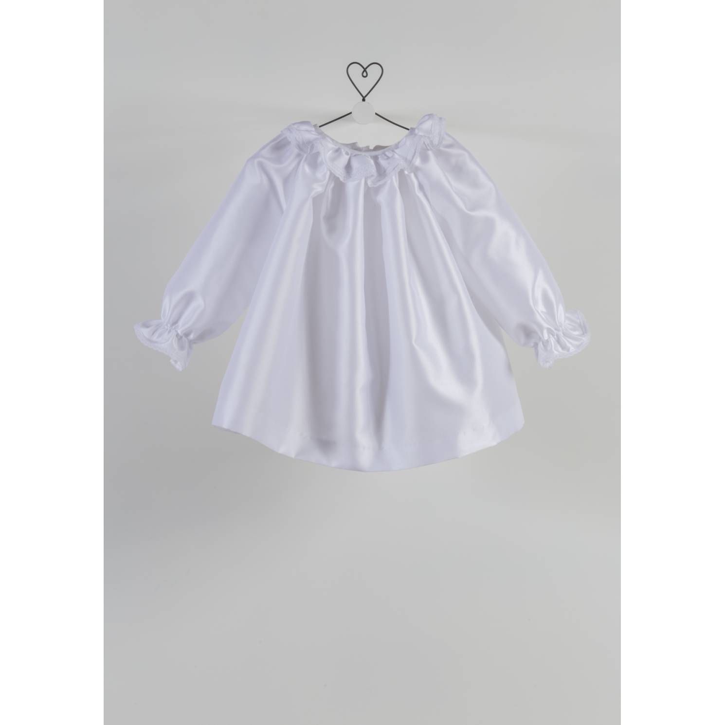 camisa satinada valencie blanca