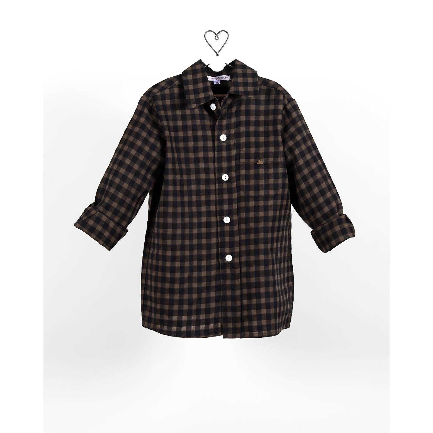 camisa sastre vichy negro vison