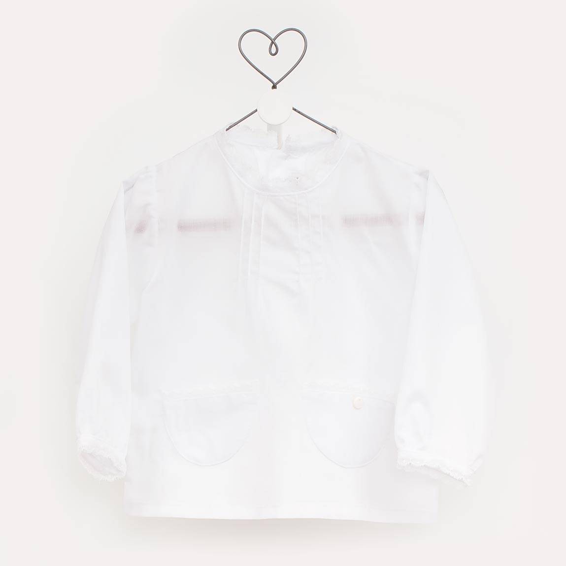 camisa bolsillos valencie blanca