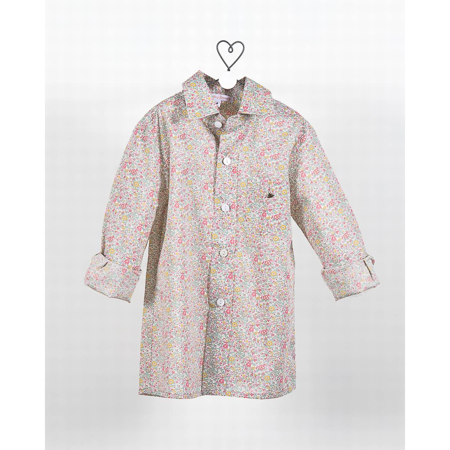 camisa sastre liberty flor rosa empolv mostaza