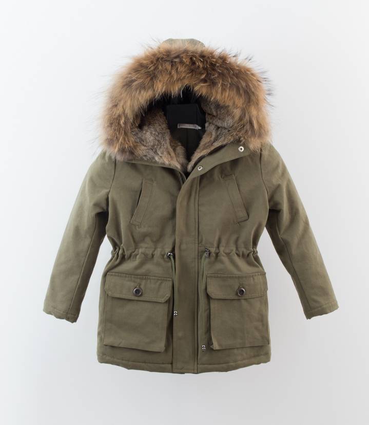 parka capucha verde