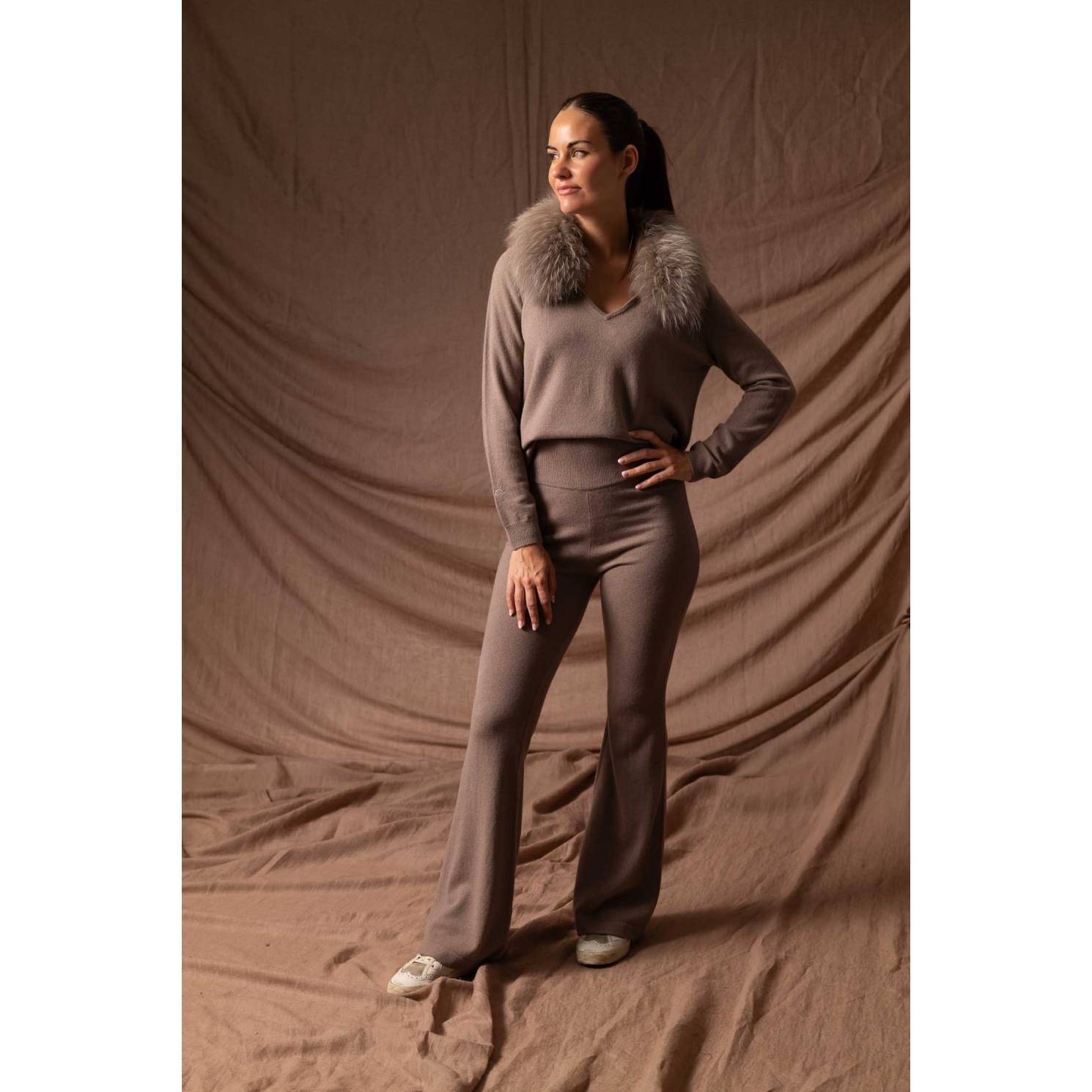 jersey pico cashmere dark nude