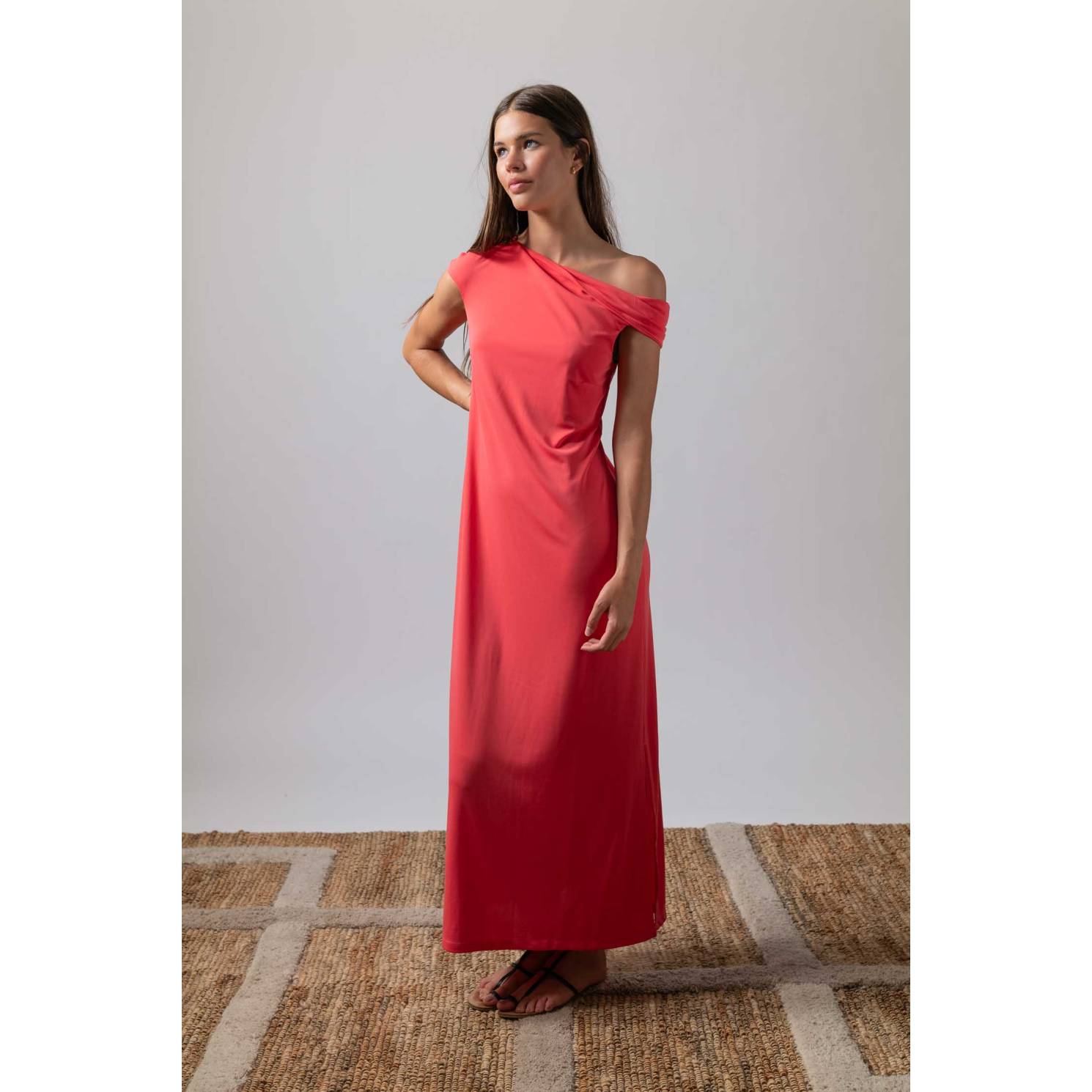 vestido zannier coral