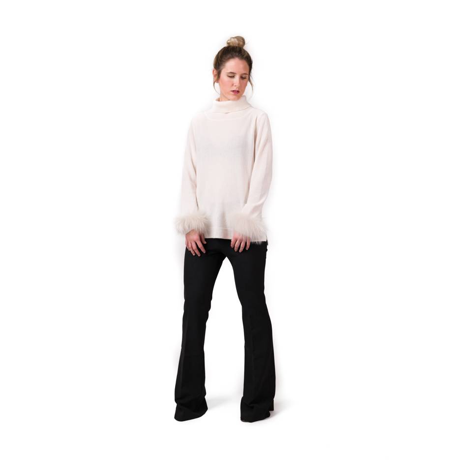 jersey cuello alto cashmere puos hielo