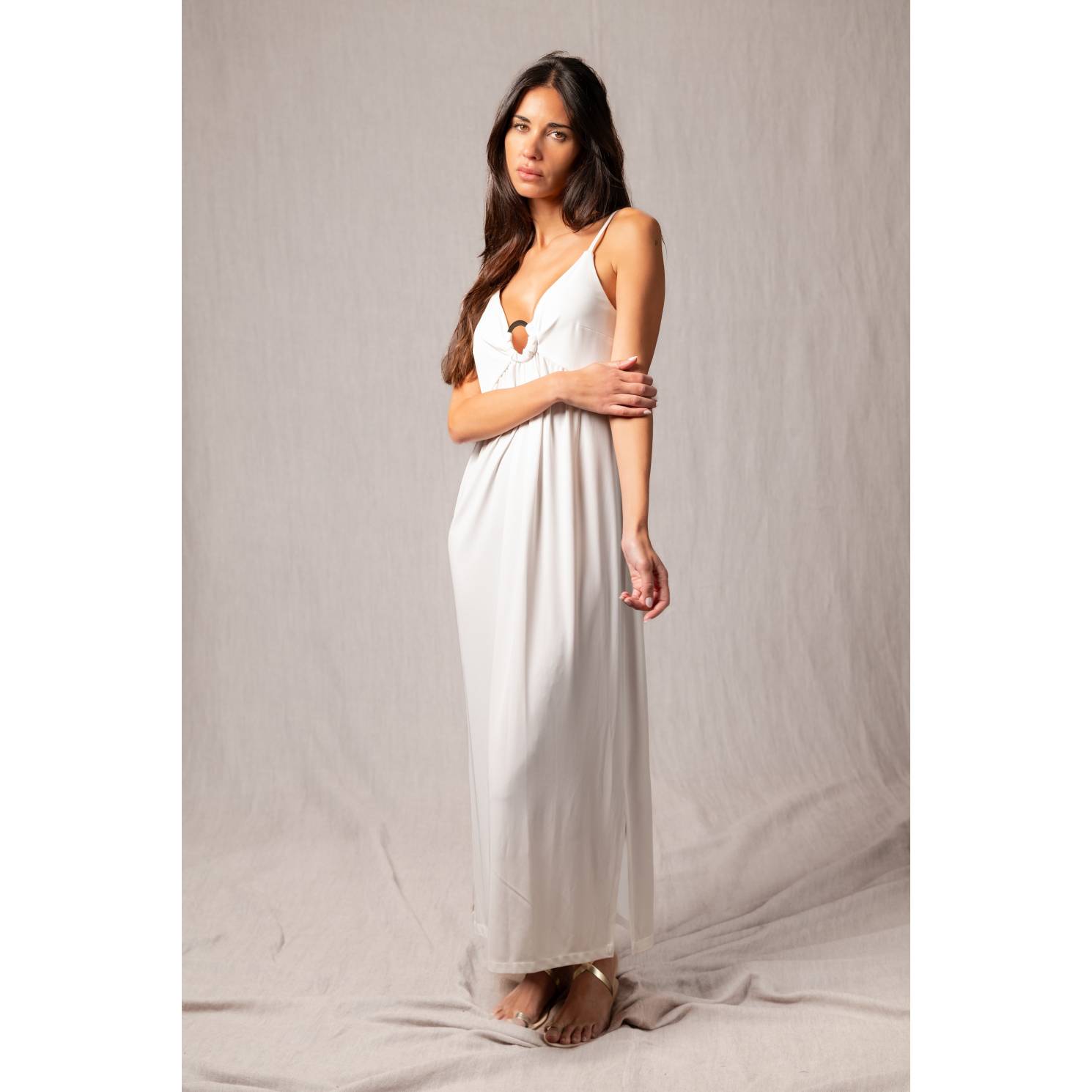 vestido joya tirantes blanco