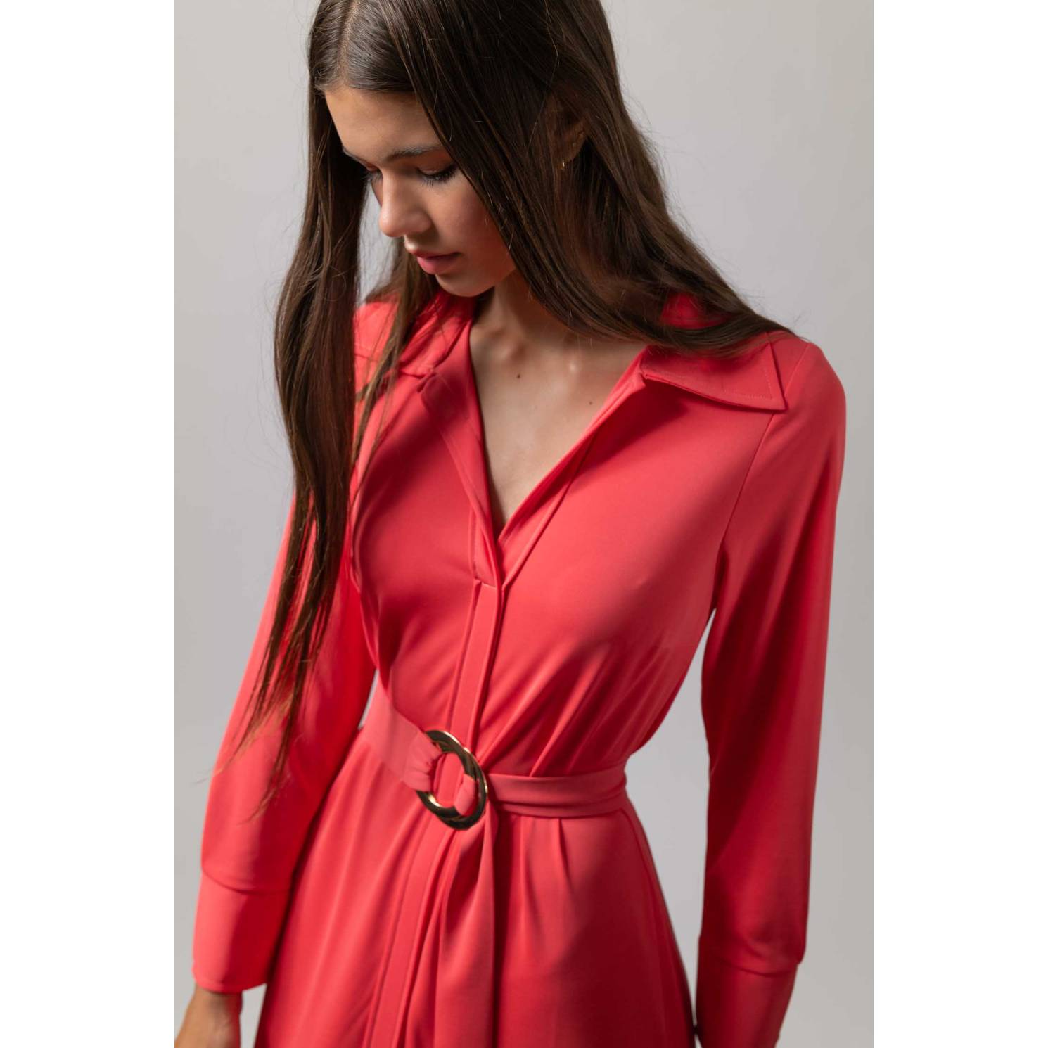 vestido abatino coral