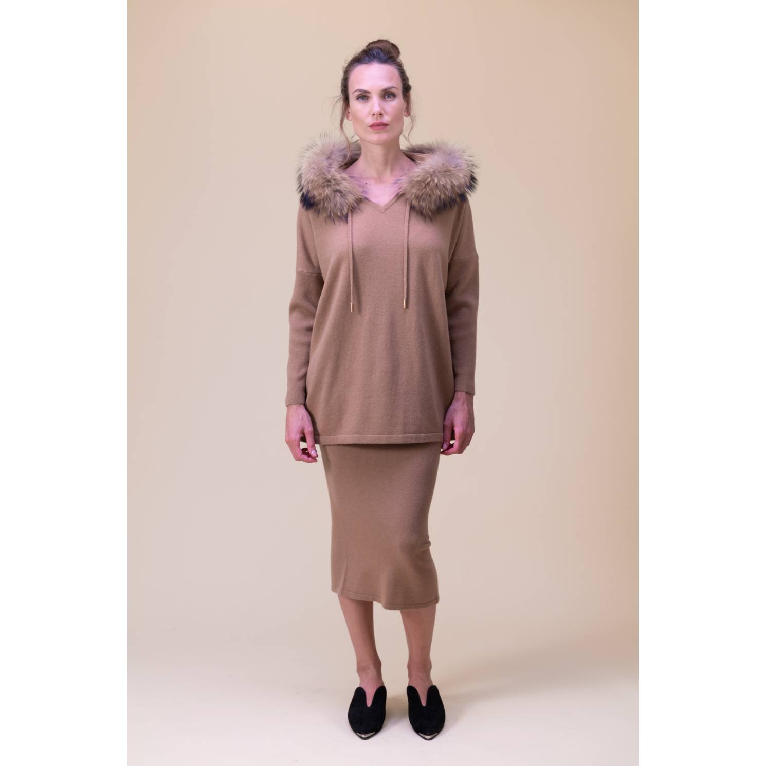 jersey oversize cashmere avellana