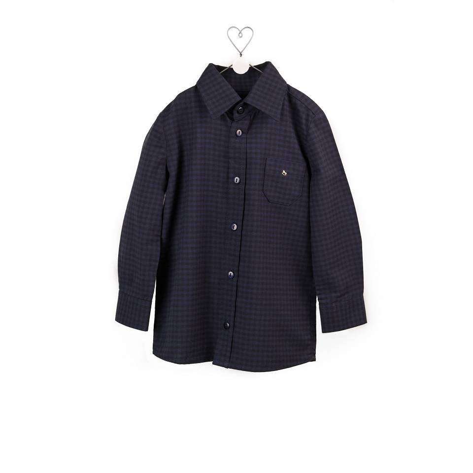 camisa sastre vichy negro marino