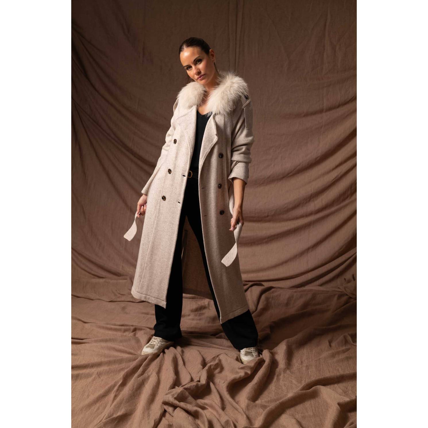 long cashmere trench ice vigore