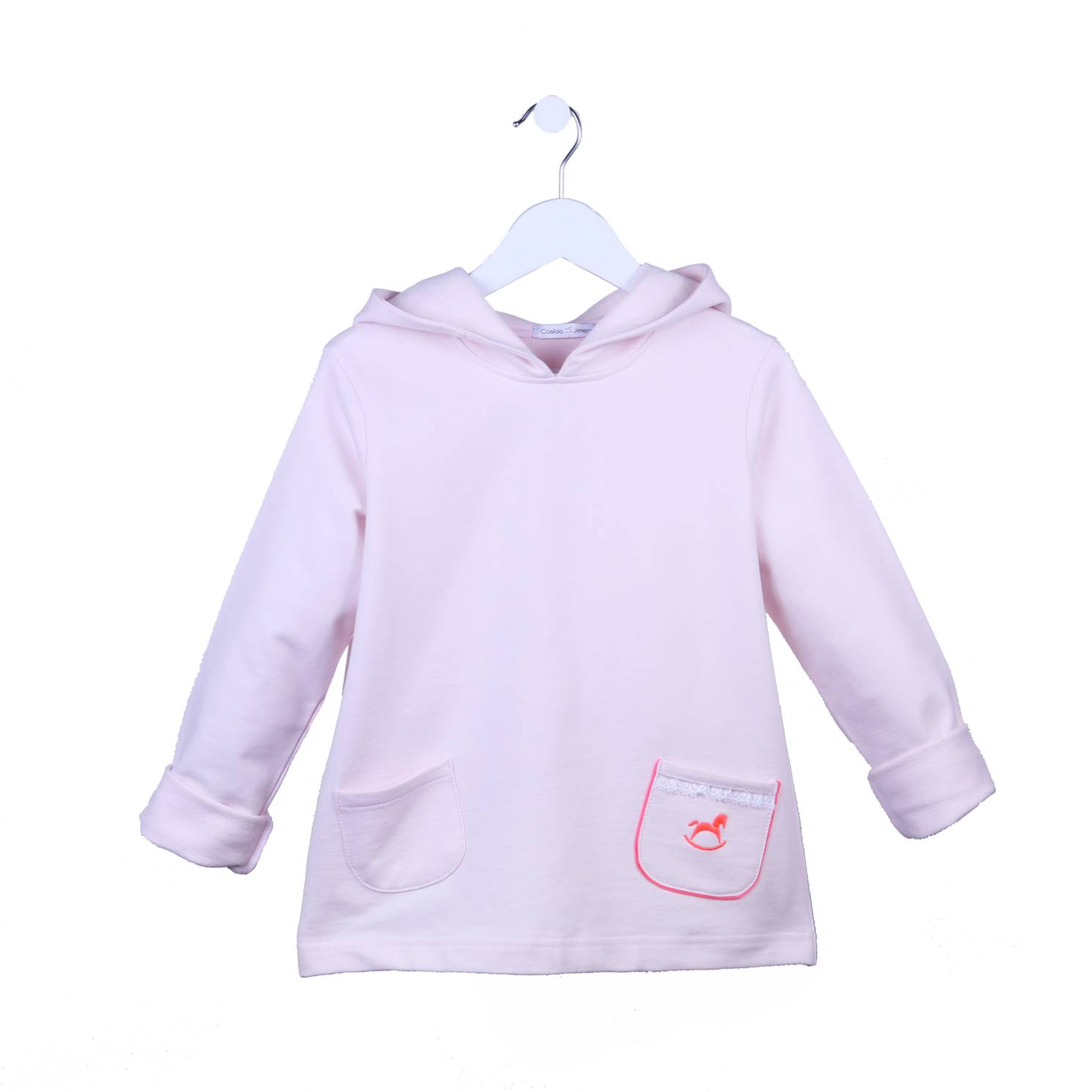 sudadera capucha rosa