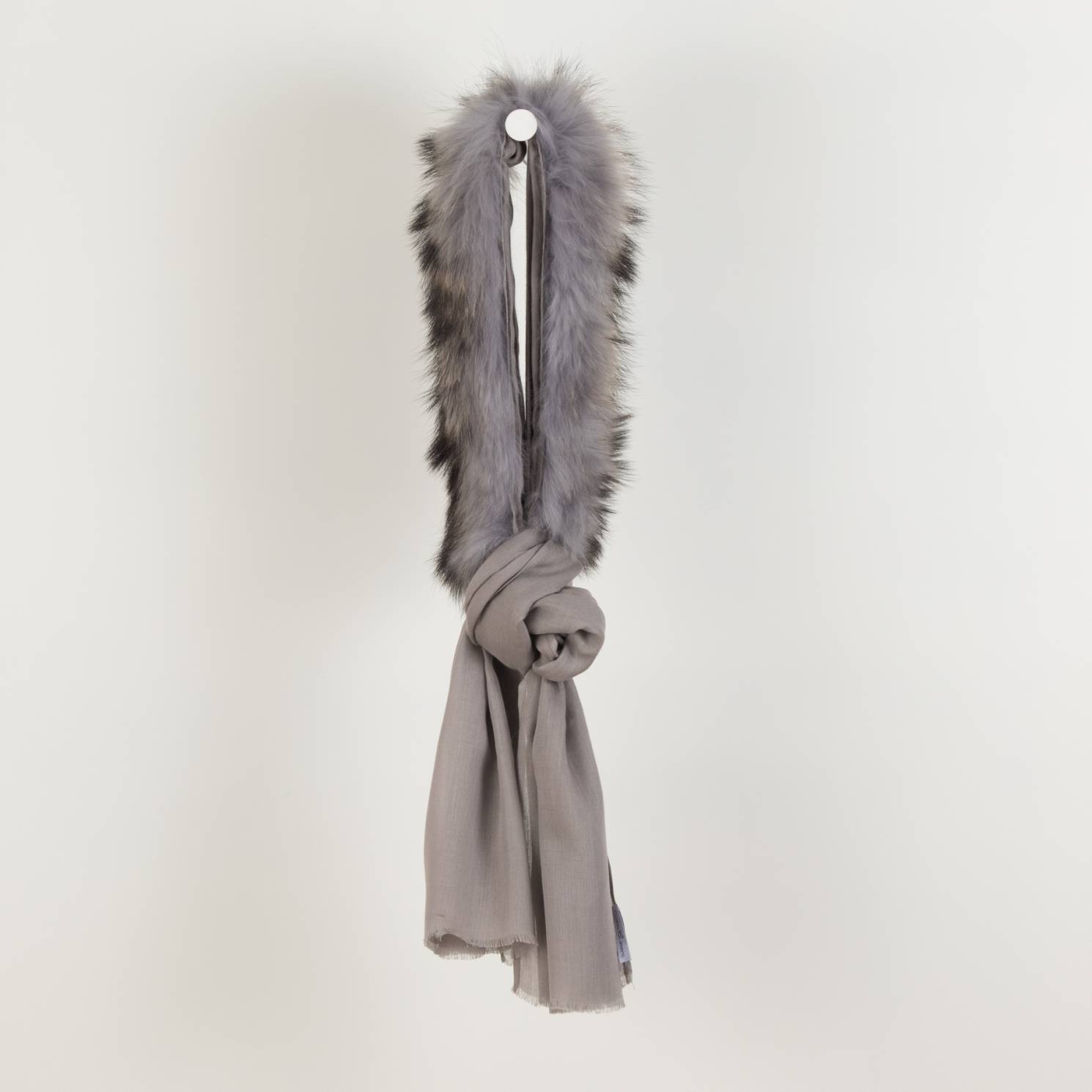 pashmina lana palas piel gris