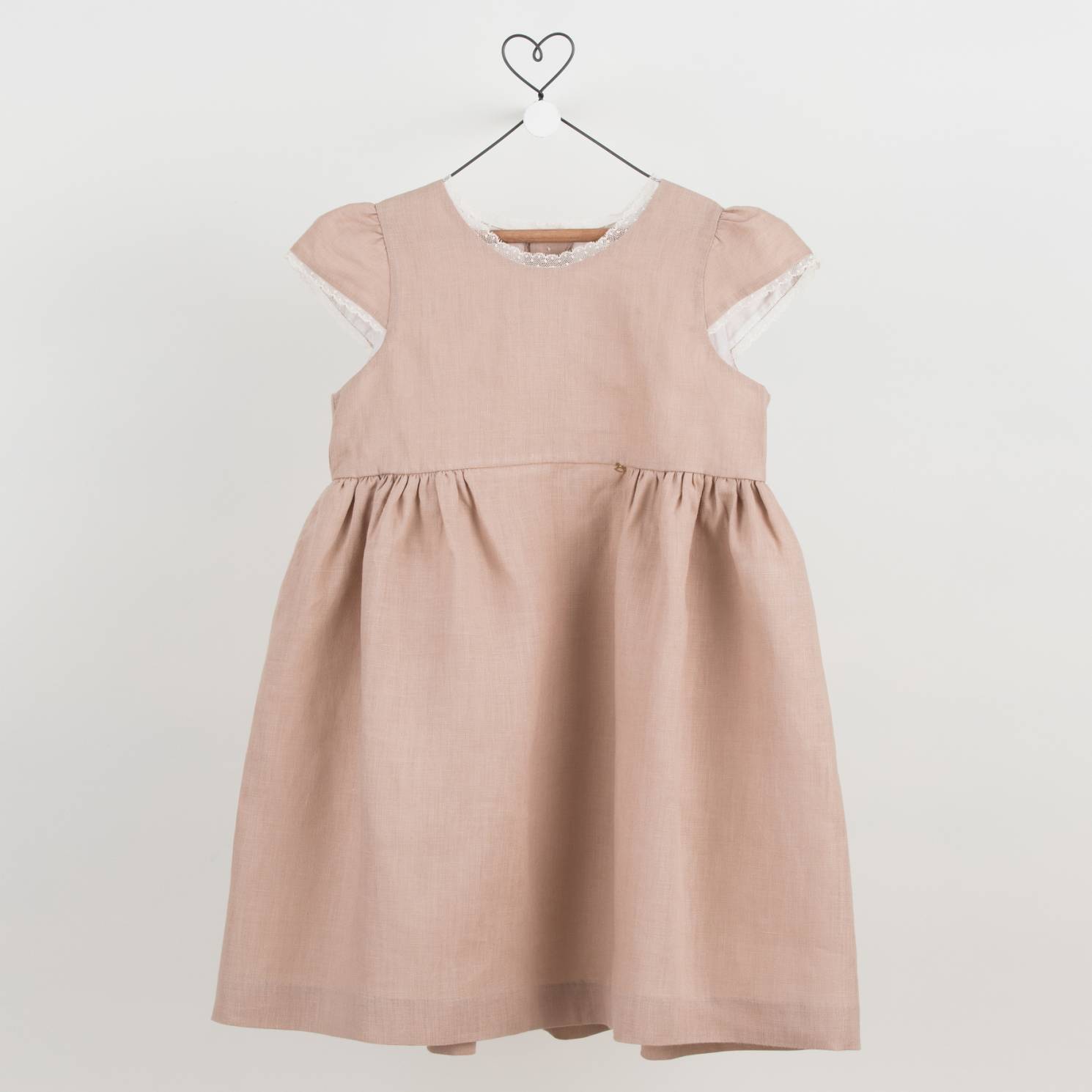 vestido lino natural nude