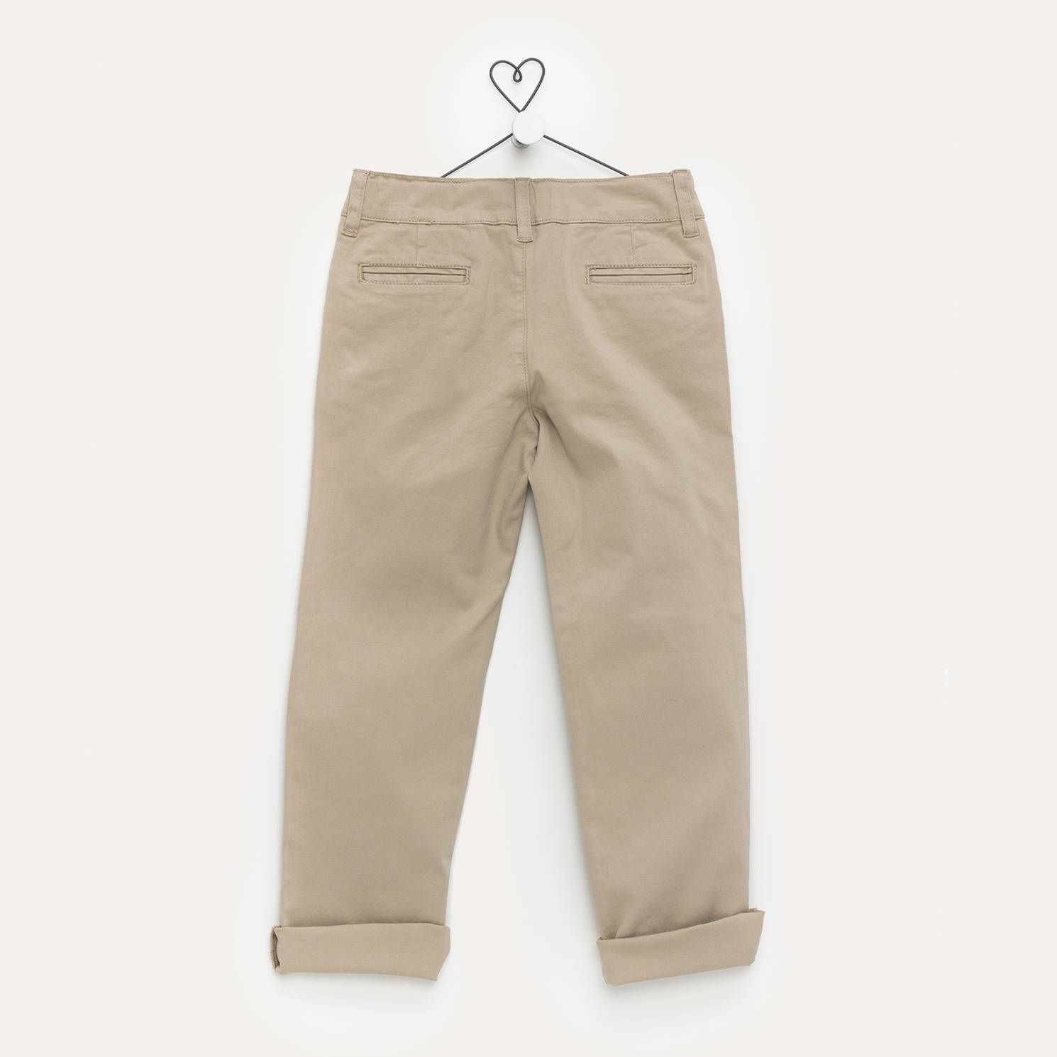 pantalon largo chino vison