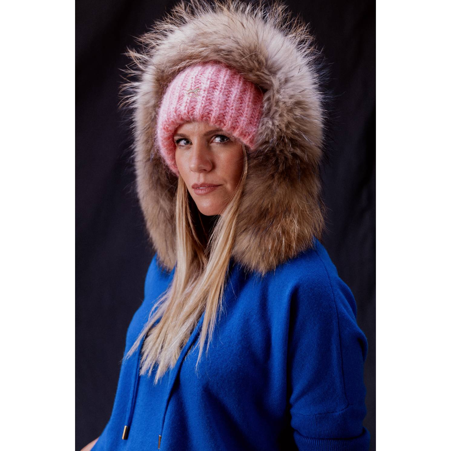 gorro mohair coral vitamina mujer